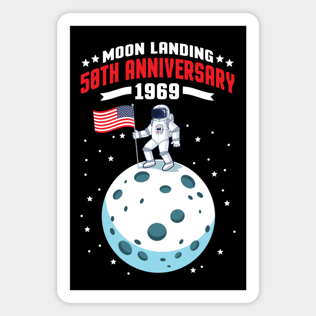 Apollo 11 50th Anniversary Moon Landing 1969 - 2019 Magnet by ghsp